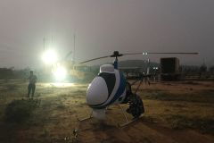 南网自主研发第二代无人直升机首次夜巡