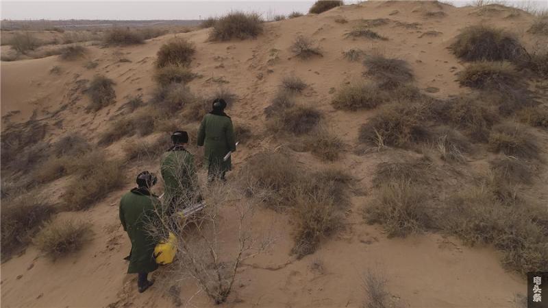 14-吴锡敏和他的团队穿越腾格里沙漠，前往施工现场——陈海东  摄
